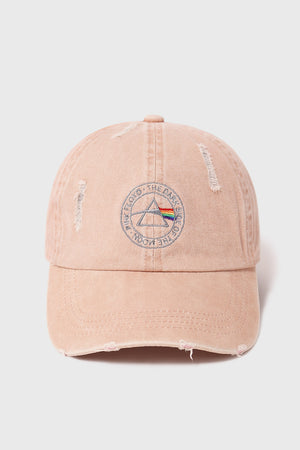 FWCAP111PF - Pink Floyd Prism Embroidered Distressed Cap
