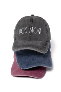 FWCAP1574RD - Dog mom embroidered Rae Dunn Baseball cap