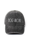 FWCAP1574RD - Dog mom embroidered Rae Dunn Baseball cap