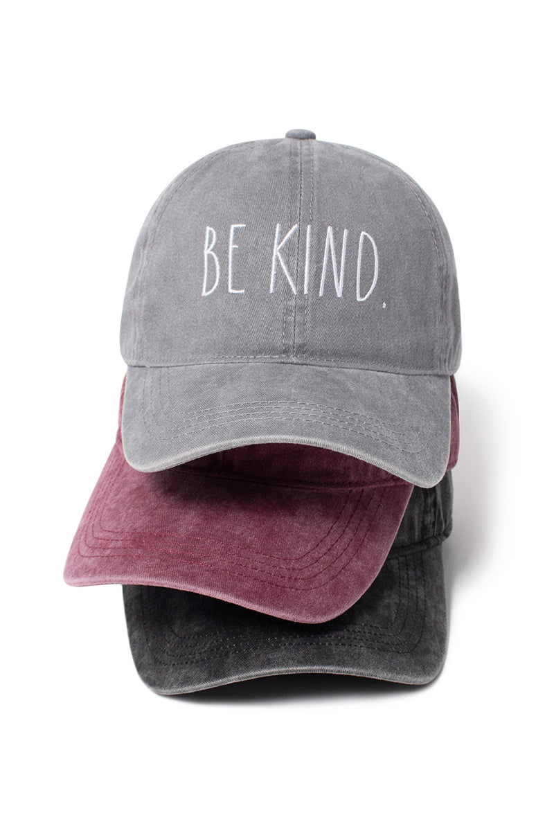 FWCAP1576RD - BE KIND. Rae Dunn Licensed Baseball Cap