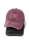FWCAP1577RD - LOVE Embroidered Rae Dunn Baseball Cap