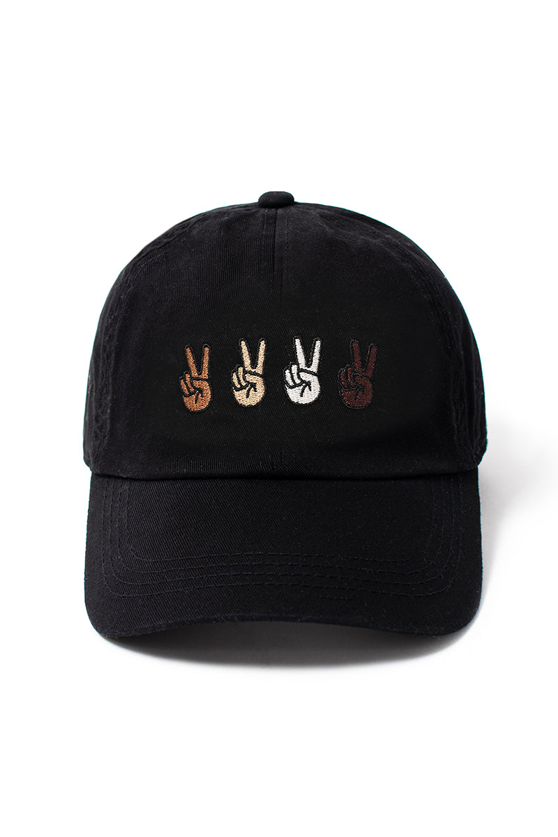 FWCAP213 - 4 Peace Signs Baseball Cap