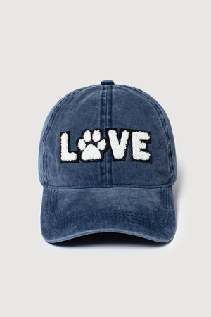 FWCAP2183 - Sherpa paw print LOVE baseball cap