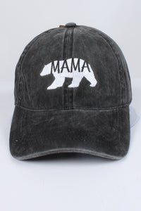 FWCAP430 - "Mama Bear" Embroidery Vintage Washed Baseball Cap - David and Young Wholesale
