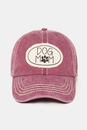 FWCAP659 - Dog Mom Canvas Patch Baseball Cap