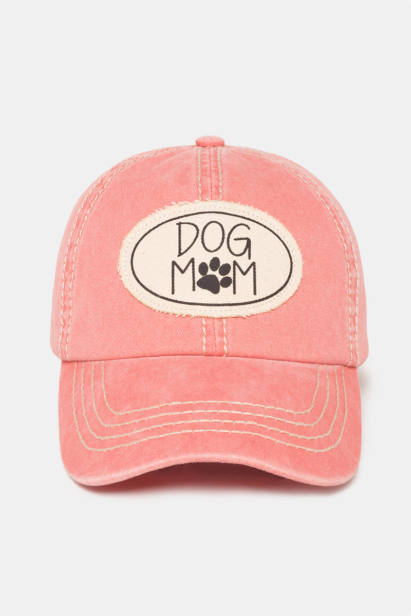 FWCAP659 - Dog Mom Canvas Patch Baseball Cap