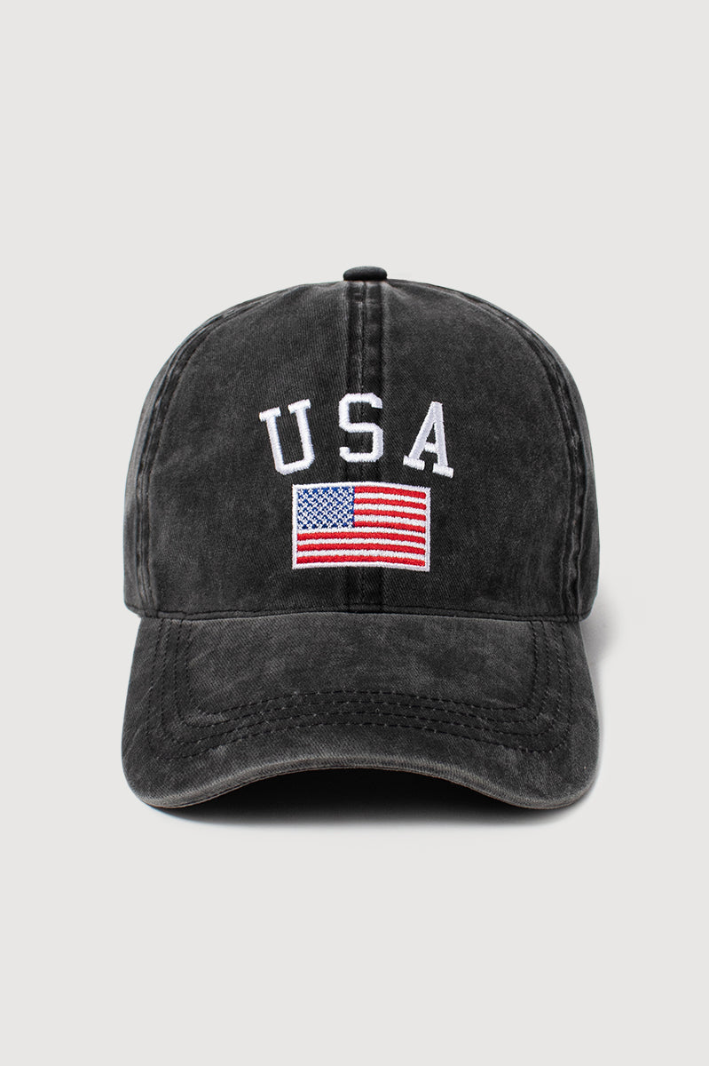 FWCAP746 - NAVY USA with American Flag Baseball cap