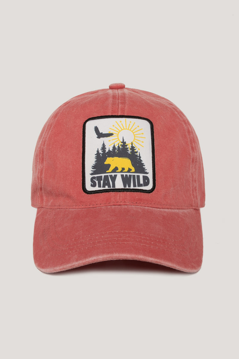 FWCAP921 - Stay Wild Patch Baseball Cap