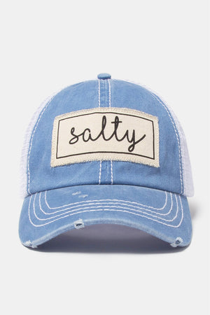 FWCAPM651 - SALTY Canvas Patch Mesh Back Baseball Cap