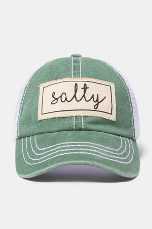 FWCAPM651 - SALTY Canvas Patch Mesh Back Baseball Cap