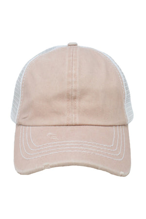 FWCAPM721 - Thick Stitch Mesh Back with Plastic Adjustable Closure - David and Young Fashion Accessories