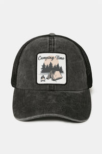 FWCAPM822 - Camping Time Patch Mesh Back Baseball Cap