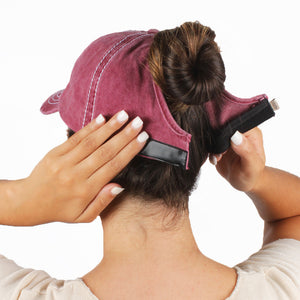 FWCAPT923 - Ponyflo Cap with "Mama Bear" Embroidery - David and Young Fashion Accessories