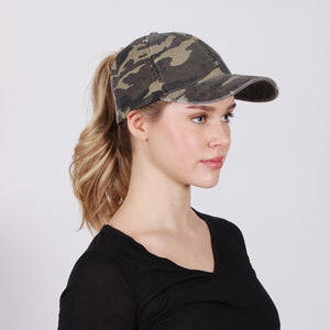 FWCAPT609 - Camo Ponyflo Cap - David and Young Wholesale