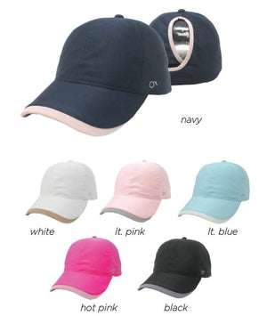 FWCAPT619 - Two Tone Breathable Active Ponyflo Cap - David and Young Fashion Accessories