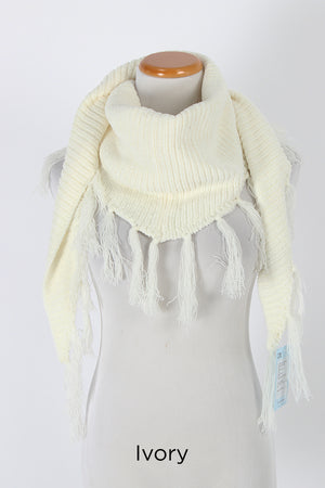 FWSFTRK16331 - Solid Chenille Triangle Scarf - David and Young Wholesale