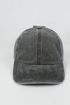 GWCAP18670 - Washed Twill 6 Panel Baseball Cap Buckle Adjustable Closure