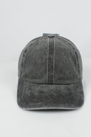 GWCAP18670 - Washed Twill 6 Panel Baseball Cap Buckle Adjustable Closure