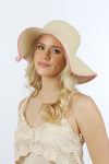 GWFP1902 - "Sip, Sip, Rosé" Straw Floppy - David and Young Fashion Accessories
