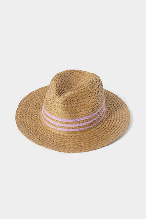 GWPN2154 - Panama Hat with Contrasting Straw Brim