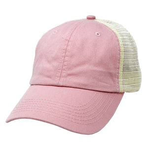 HCAPMT307 -  Solid Mesh Back Ponyflo Cap - David and Young Fashion Accessories