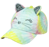 JRFWH70 - Tie Dye Cat Ear Kids Ponyflo Hat - David and Young Fashion Accessories