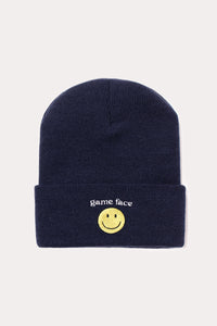 LBB1834 - Game Face Smile Embroidery beanie