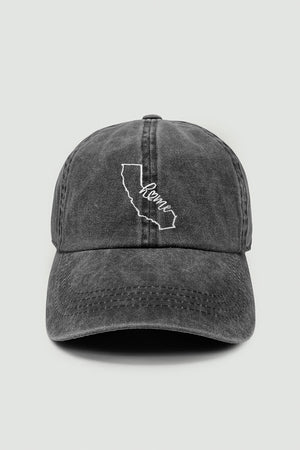 LCAP1154 - Home state map embroidery baseball caps - Black