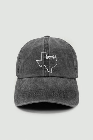 LCAP1154 - Home state map embroidery baseball caps - Black