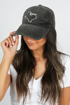 LCAP1154 - Home state map embroidery baseball caps - Black