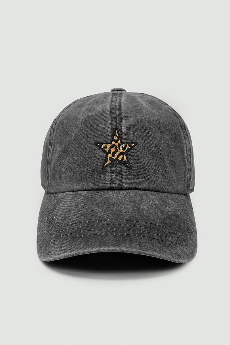 LCAP1365 - Leopard Star embroidered baseball caps
