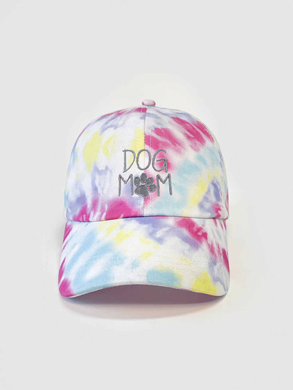 LCAP1450 - Dog mom on Tie dye baseball caps