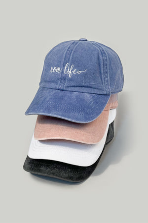 LCAP1459- Mom Life embroidery baseball caps