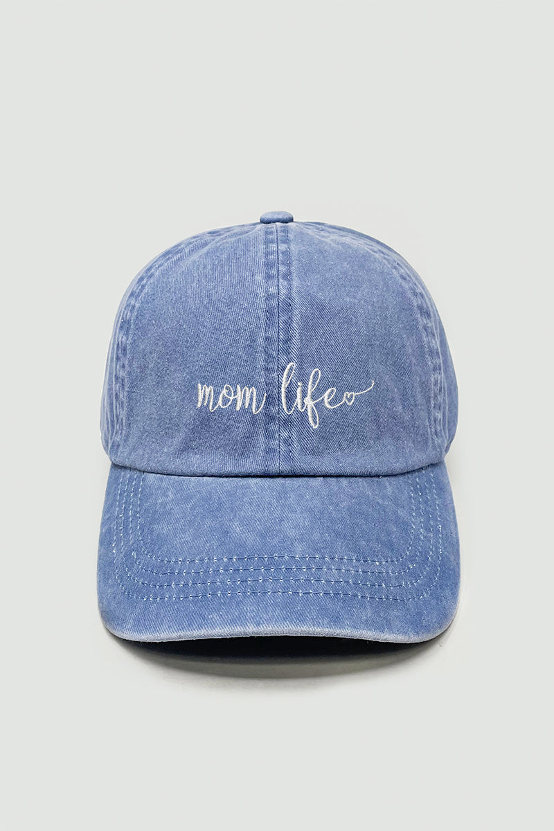 LCAP1459- Mom Life embroidery baseball caps