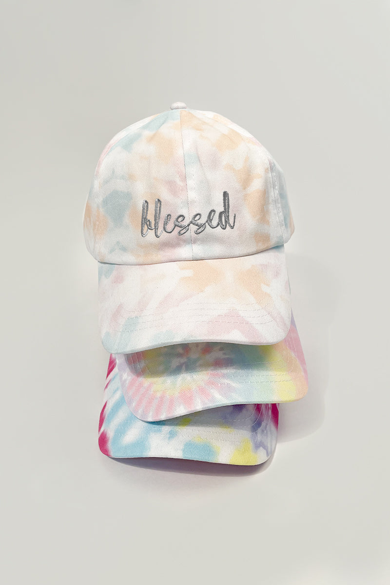 LCAP1496 - BLESSED Tie Dye Baseball Cap