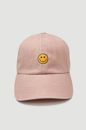 LCAP1523 - HEART eyes emoji embroidered baseball cap