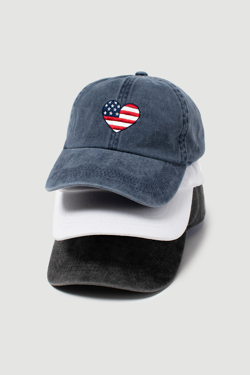 LCAP1525 - Americana Flag Embroidered Baseball caps