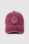 FWCAP1619 - Smiley outline embroidered baseball cap