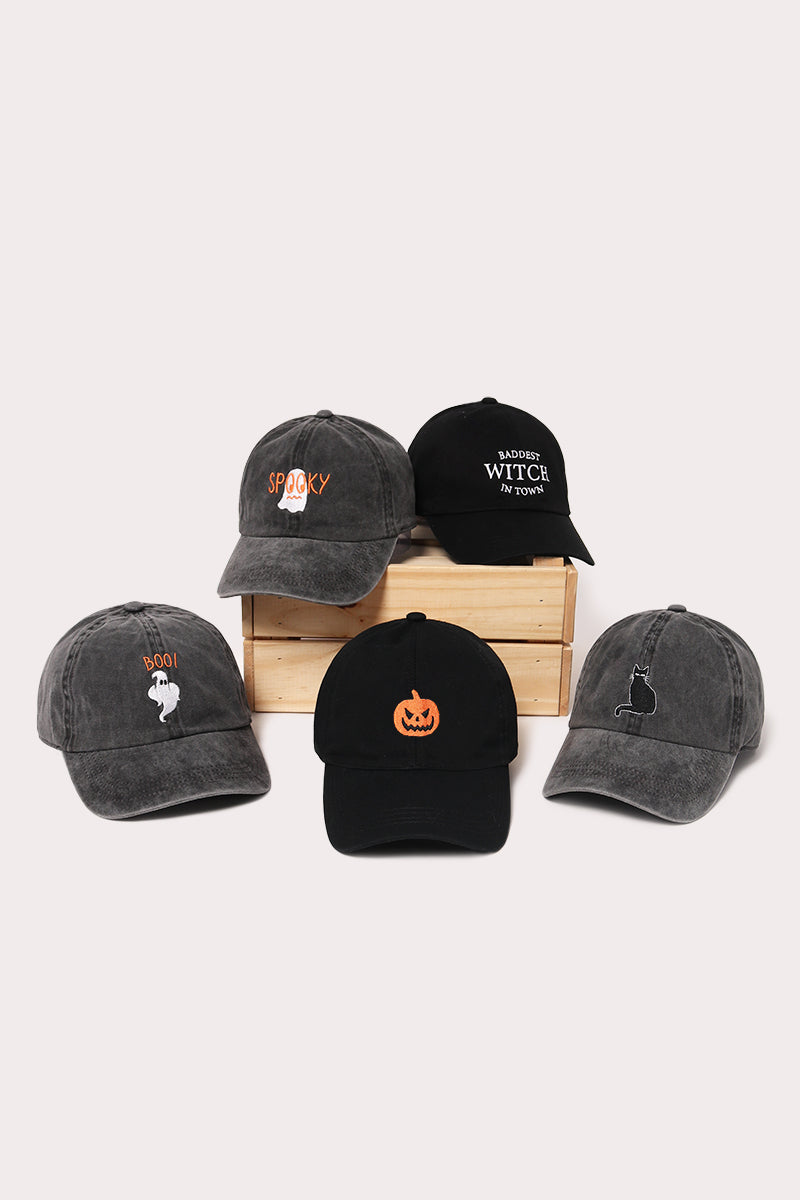 LCAP1795 - Halloween Pumpkin Embroidered Baseball Caps