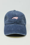 LCAP566 - Pink Embroidered State on Vintage wash Baseball Cap - David and Young Fashion Accessories