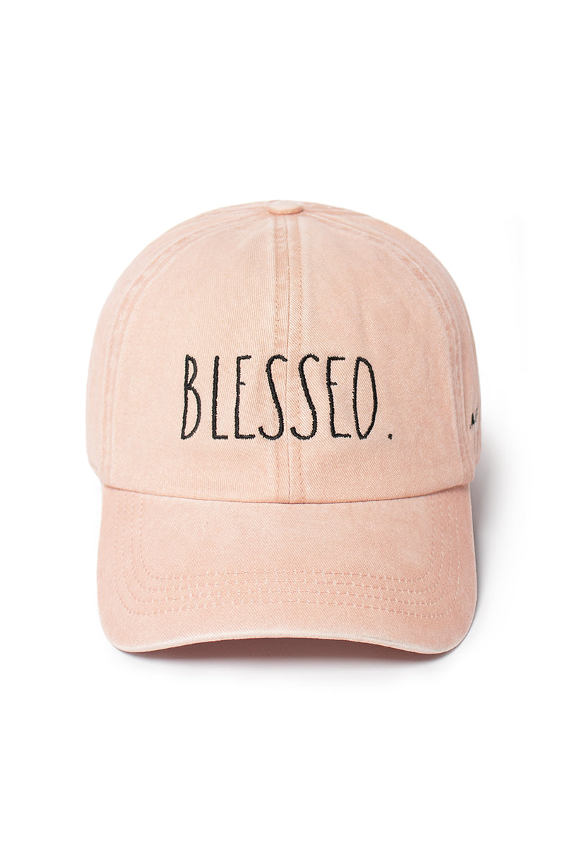 LCAP75RD - Rae Dunn Blessed recycled cotton baseball cap