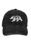 LCAP875 - Vintage Washed Baseball Cap "PAPA Bear" Embroidery - David and Young Fashion Accessories