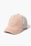 LCAPM1622 - happy embroidered mesh back baseball cap