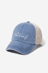 LCAPM1626 - be kind daisy embroidered mesh back baseball cap