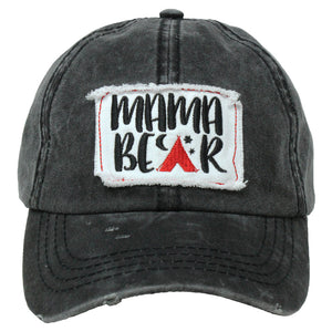 FWCAPT923 - Ponyflo Cap with "Mama Bear" Embroidery - David and Young Fashion Accessories
