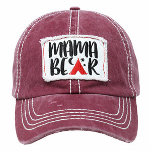 FWCAPT923 - Ponyflo Cap with "Mama Bear" Embroidery - David and Young Fashion Accessories