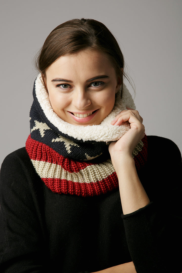 MINFKS6434 - Americana Single Loop Knit Scarf 9 x 28 - David and Young Wholesale