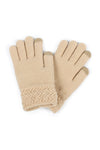 PTGL1111 - Feathered textured knit tech touch gloves