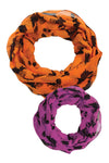 PTINF02015 - Witch On Broomstick Silhouette Infinity Scarf - David and Young Wholesale