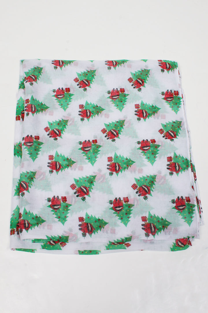 PTINF02020 - Silly Santa Under The Tree Infinity Scarf - David and Young Wholesale